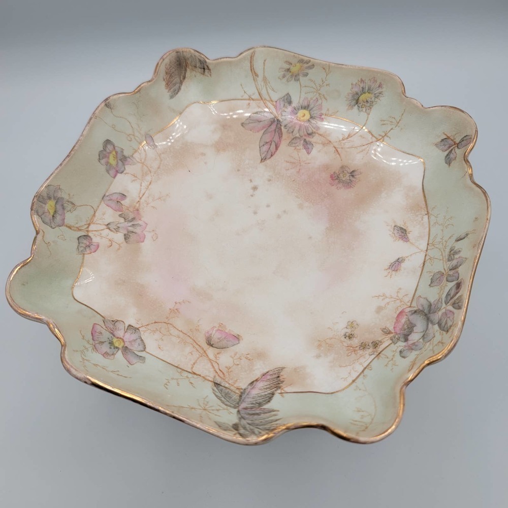 Vintage Pedestal Dish Dessert Stand Distressed Aged Trinket Dish - Picture 6 of 13